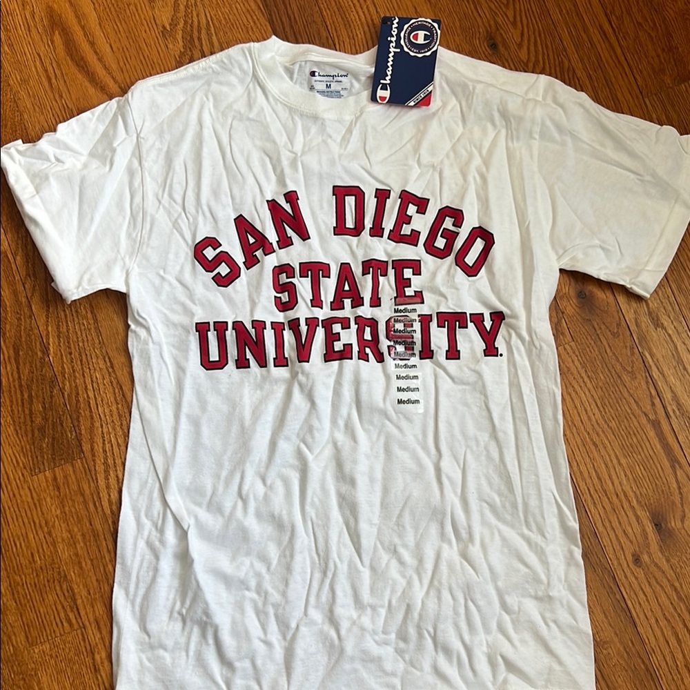 Champion White San Diego State University Men's T-Shirt